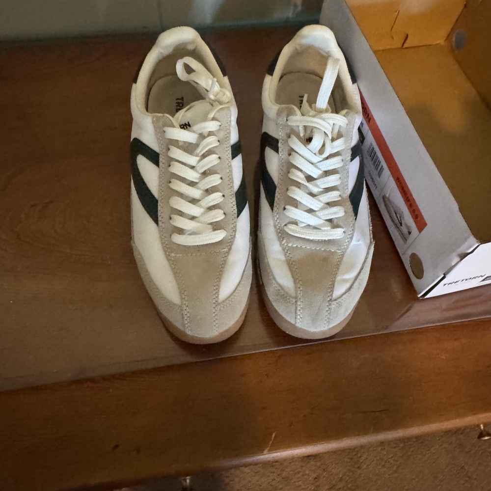 Tretorn White and Dark Green Men's Sneakers